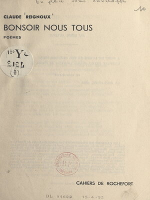 cover image of Bonsoir nous tous